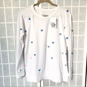 Chaser Heart Pullover Top Sweatshirt - new